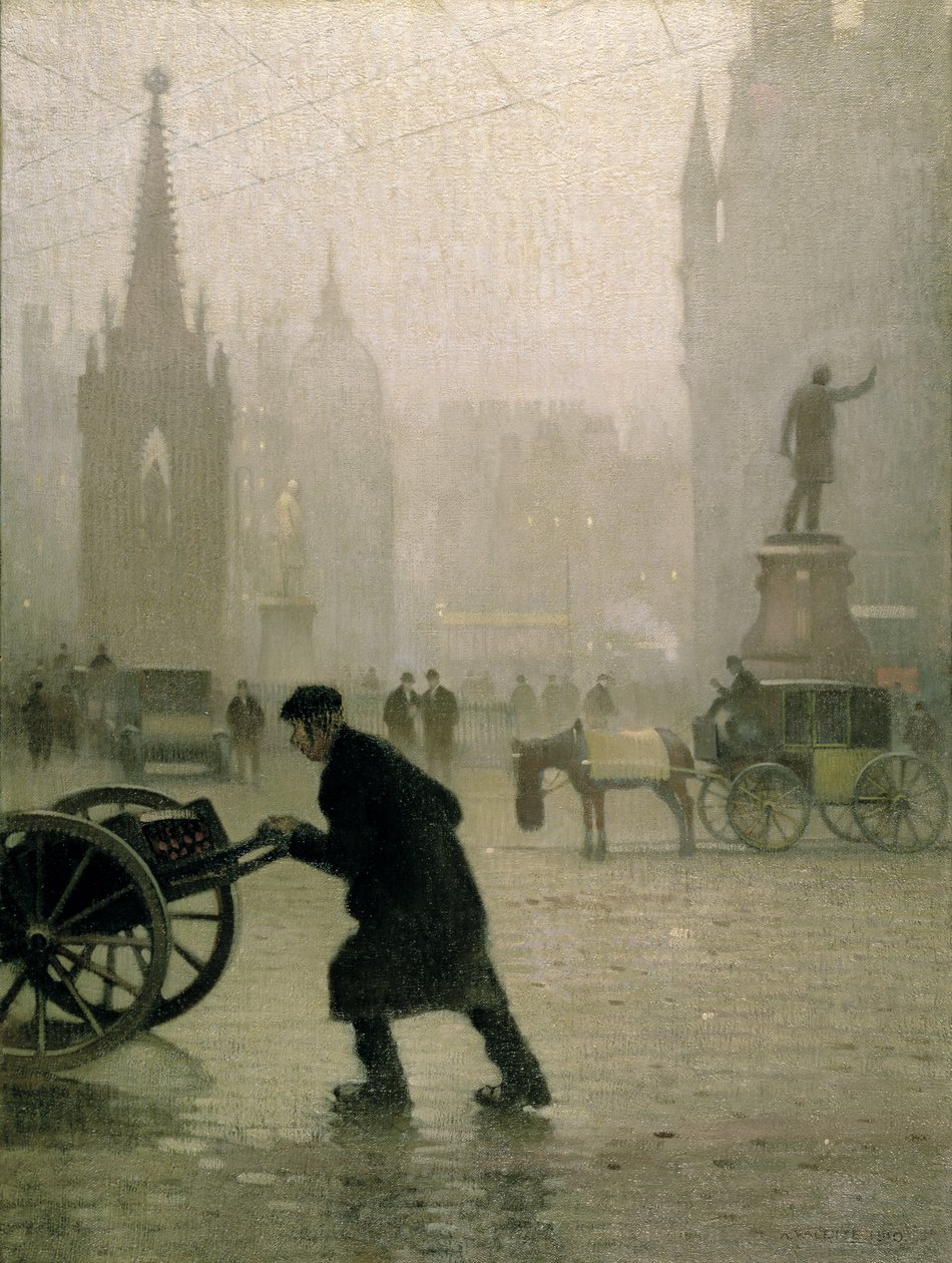 Albert Square, Manchester von Adolphe Valette