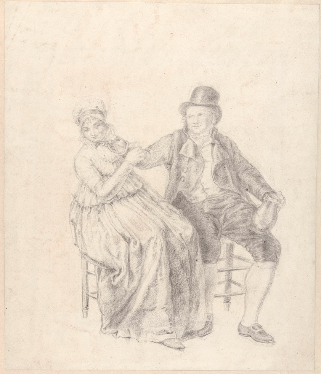 Sitzende Dame und Herr von Adriaan de Lelie