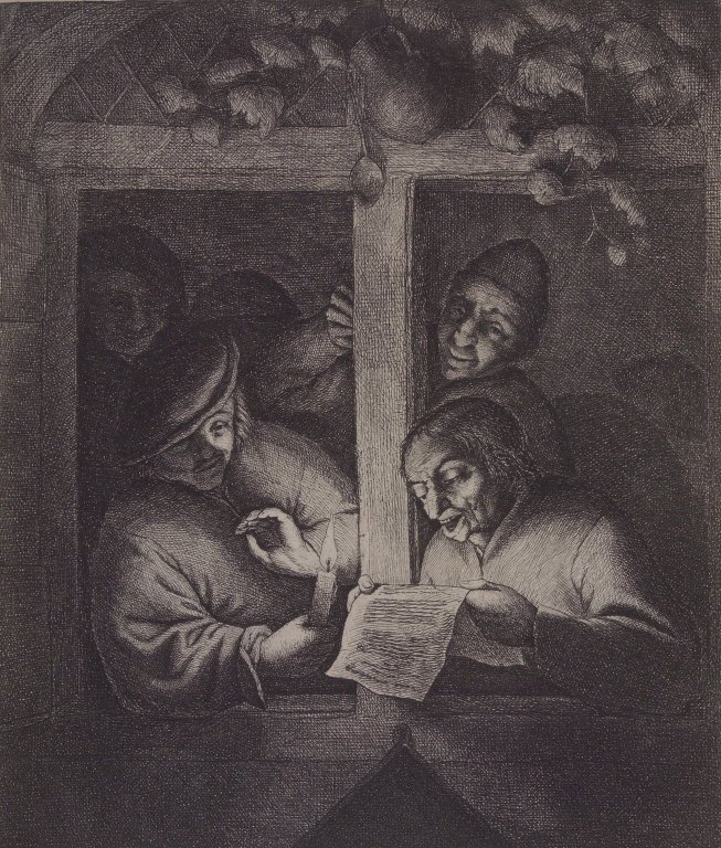 Die Sänger am Fenster von Adriaen Jansz. van Ostade