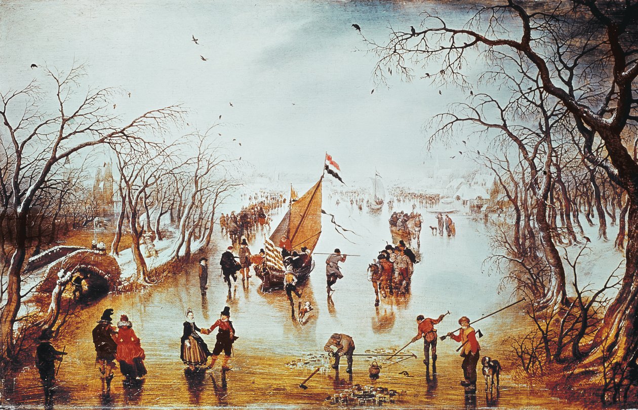 Winterszene von Adriaen van de Venne