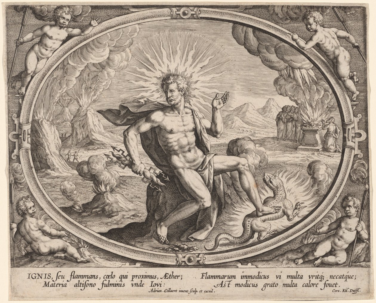 Ignis (Feuer) von Adriaen Collaert
