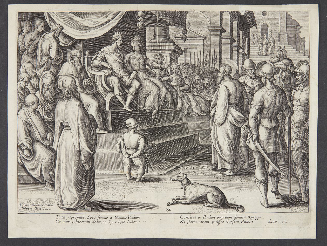 St. Paulus vor Festus und Agrippa von Adriaen Collaert