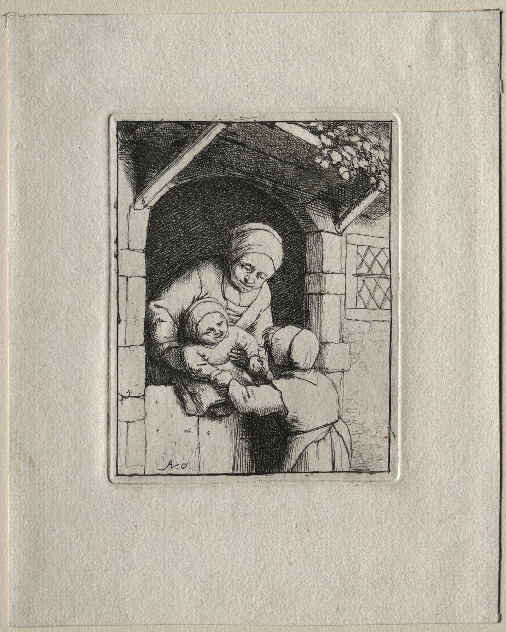 Mutter und zwei Kinder von Adriaen van Ostade