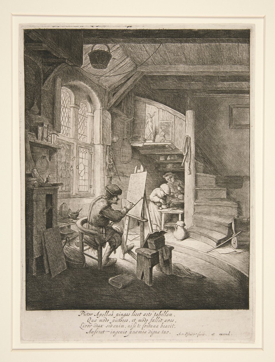 Der Maler in seinem Atelier von Adriaen van Ostade