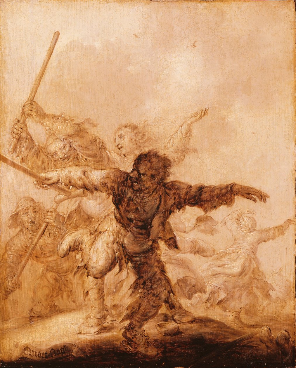 Wütende Schläge von Adriaen van de Venne