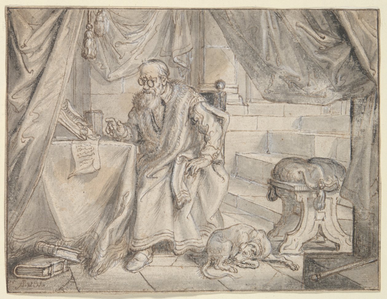 Studie für von Adriaen van de Venne