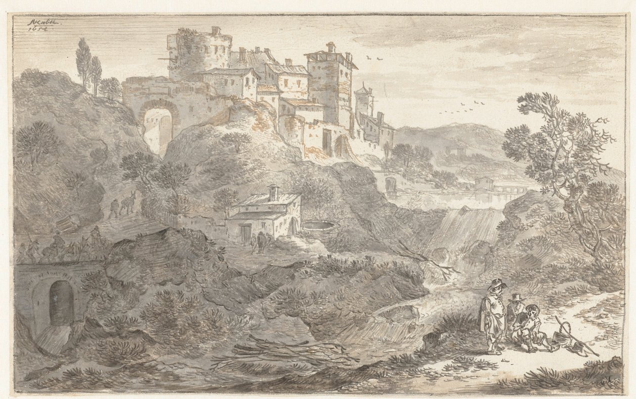 Italienische Landschaft von Adriaen van der Cabel