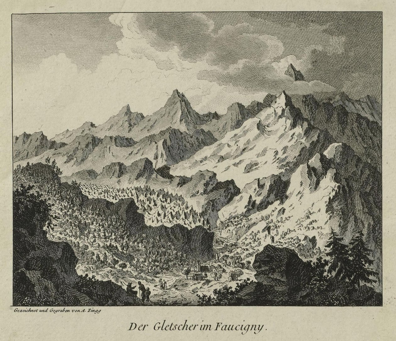 Die Gletscher in Faucigny von Adrian Zingg