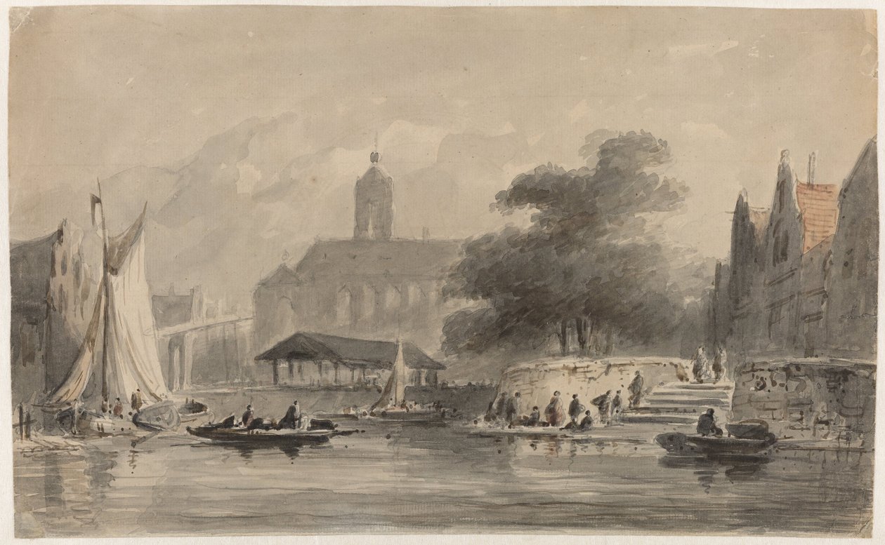 Fantasierte Stadtansicht von Adrianus Eversen