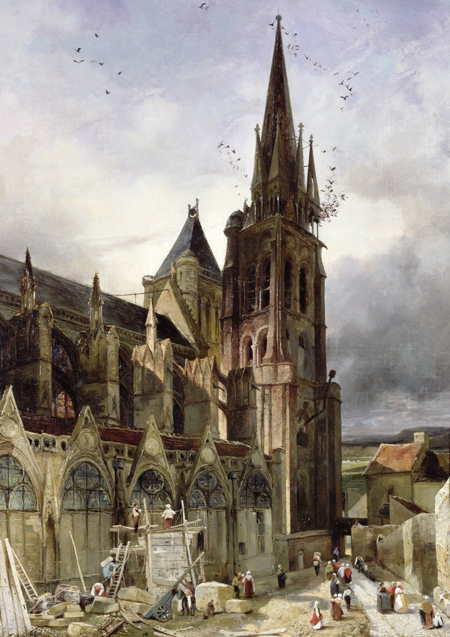 Restaurierung der Abteikirche von St. Denis im Jahr 1833 von Adrien Dauzats