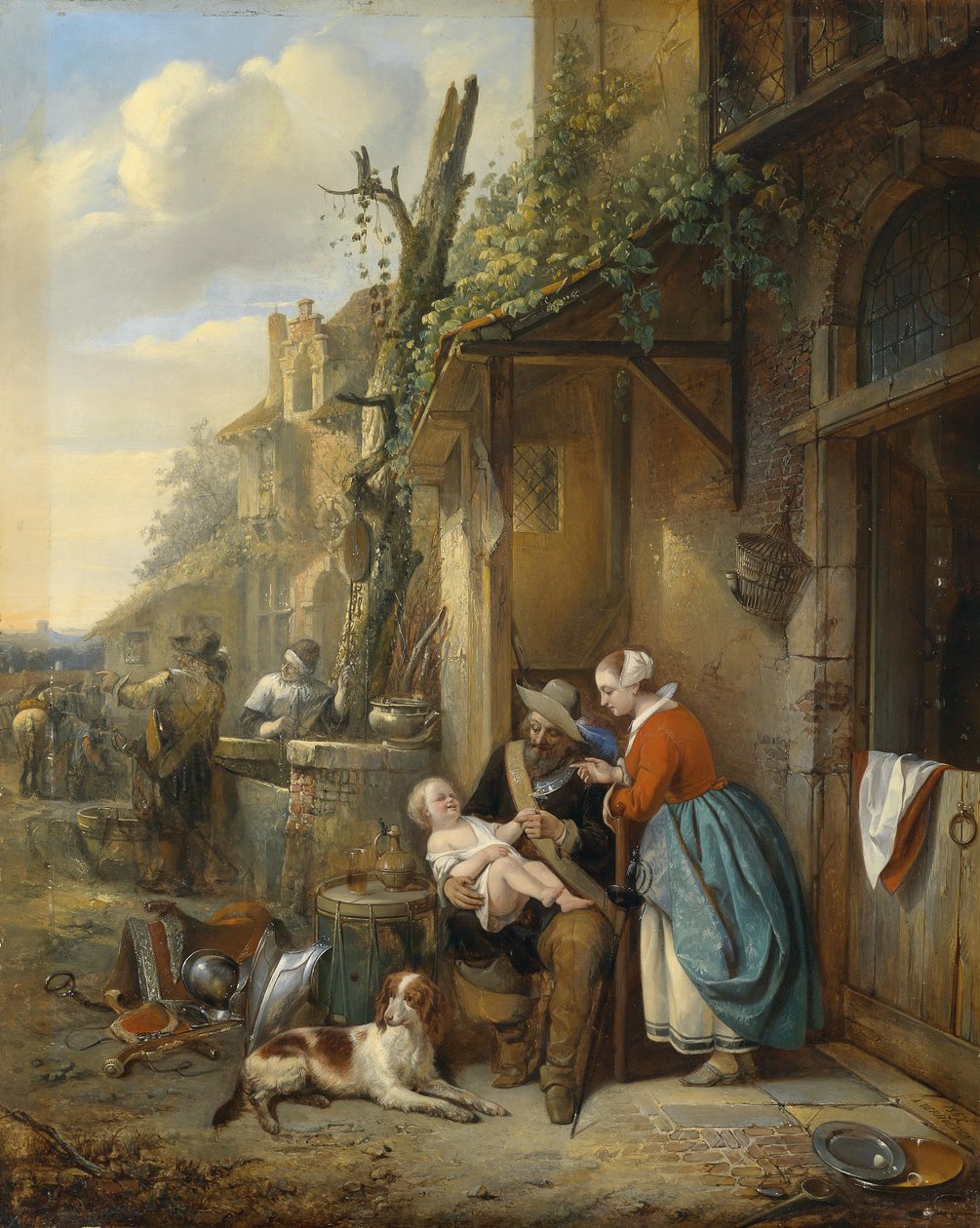 Rast der Landsknechte von Adrien Joseph Verhoeven Ball