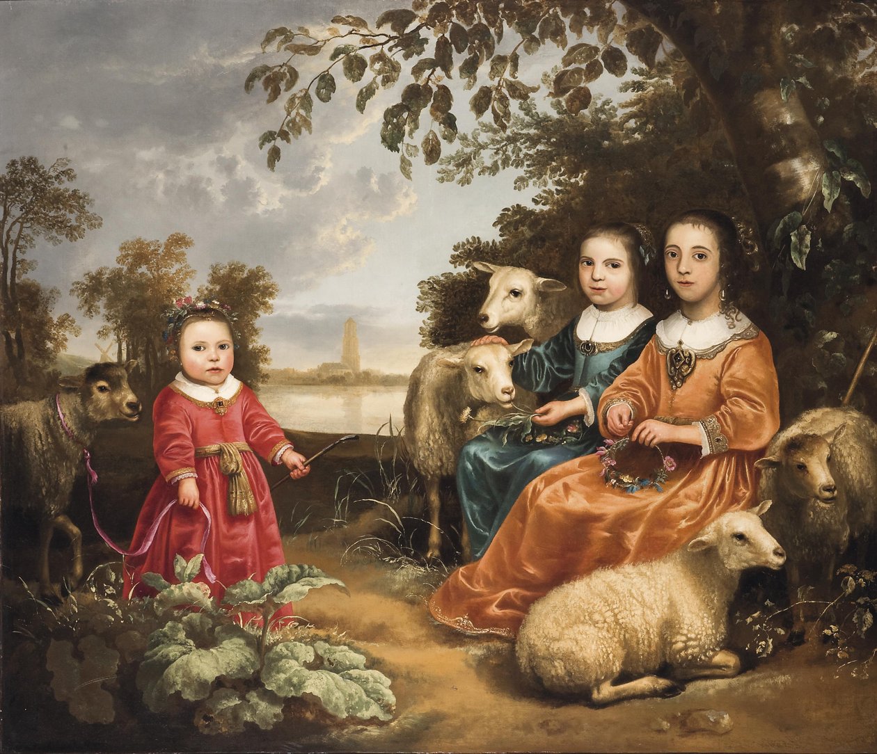 Mädchen in einer Landschaft von Aelbert Cuyp