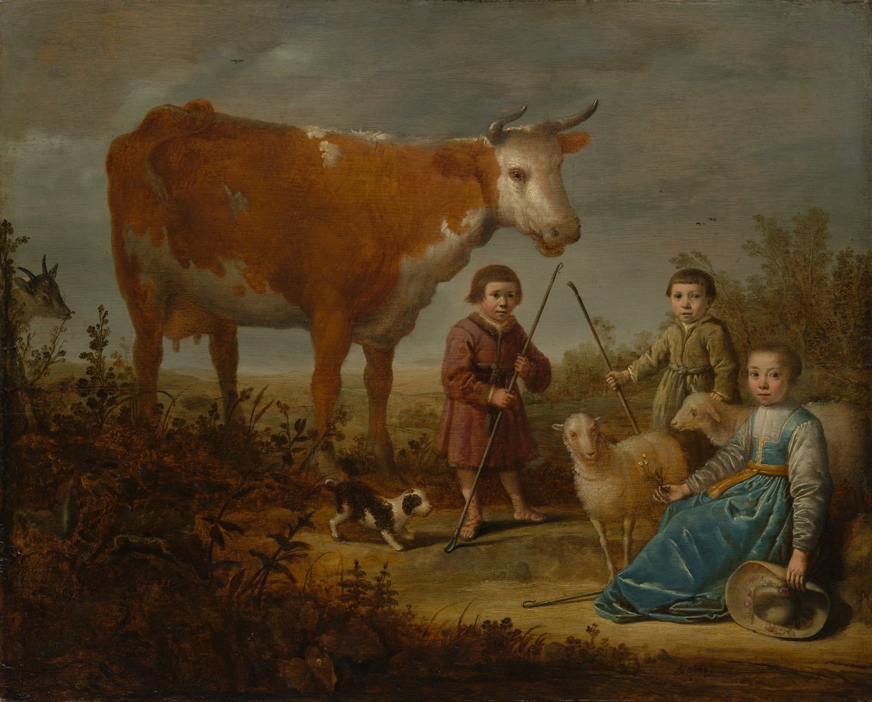 Kinder und eine Kuh, 1635-39 von Aelbert Cuyp