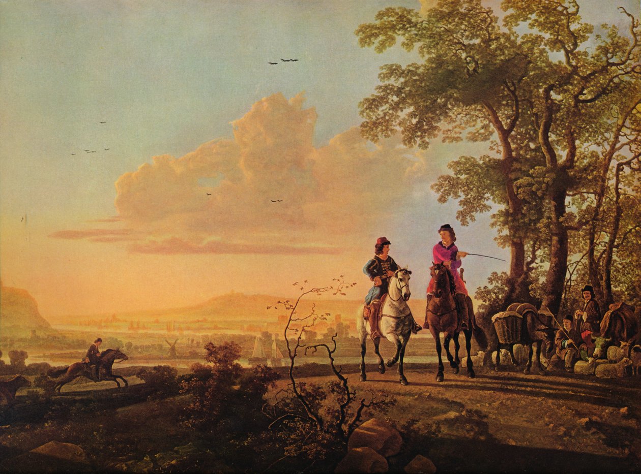 Reiter und Hirten mit Vieh von Aelbert Cuyp