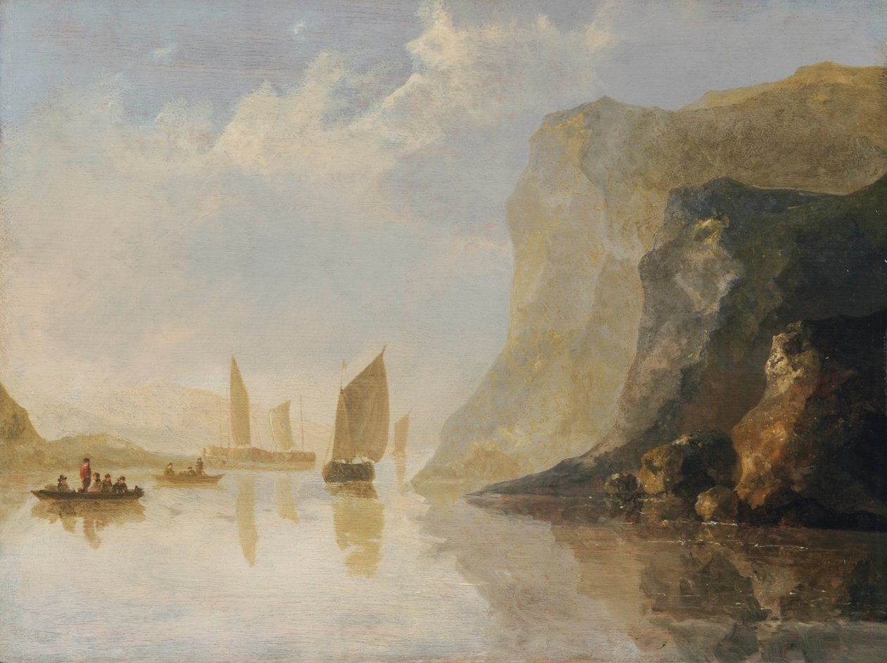 Flusslandschaft mit Booten von Aelbert Cuyp