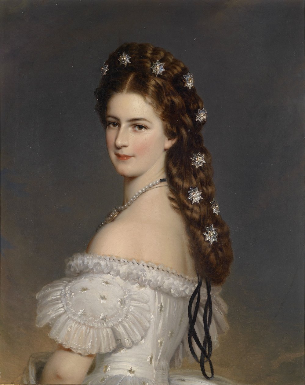 Kaiserin Elisabeth mit Diamantsternen (Werkstattwiederholung) von after Franz Xaver Winterhalter