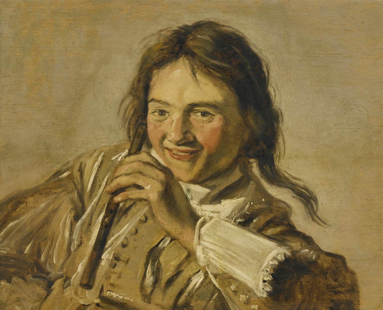 Ein Junge mit einer Flöte von After Frans Hals
