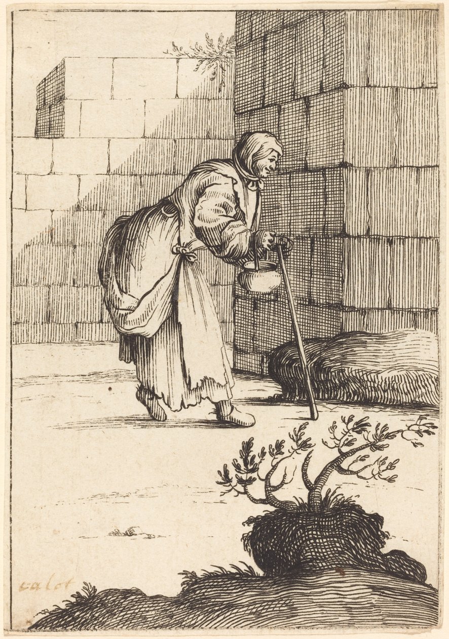 Bettlerin von After Jacques Callot