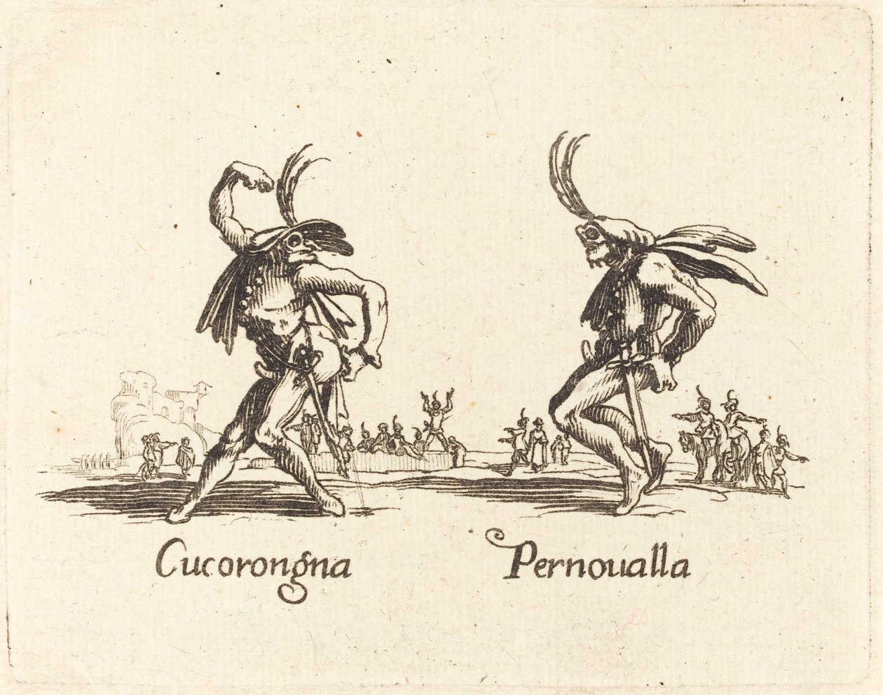 Cucorongna und Pernoualla von After Jacques Callot