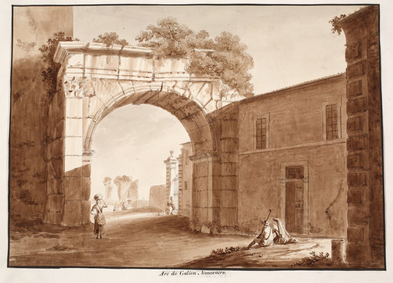 Der Bogen von Gallienus, 1833 von Agostino Tofanelli