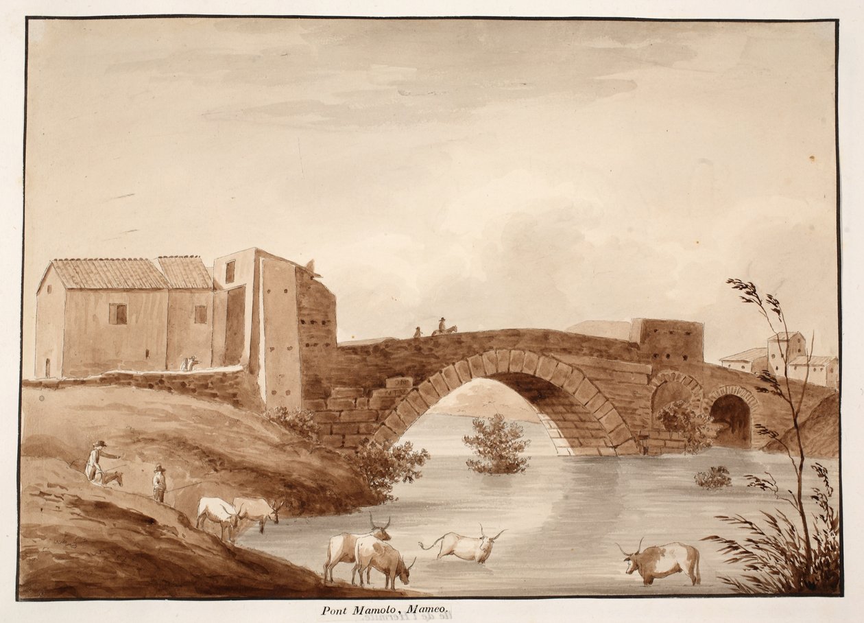 Die Ponte Mammolo, 1833 von Agostino Tofanelli