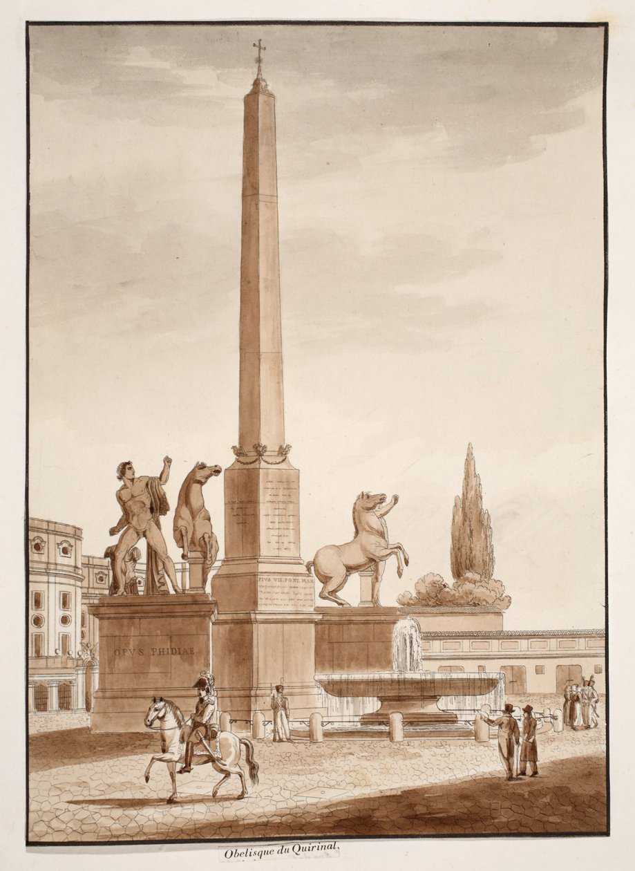 Der Quirinal-Obelisk, 1833 von Agostino Tofanelli