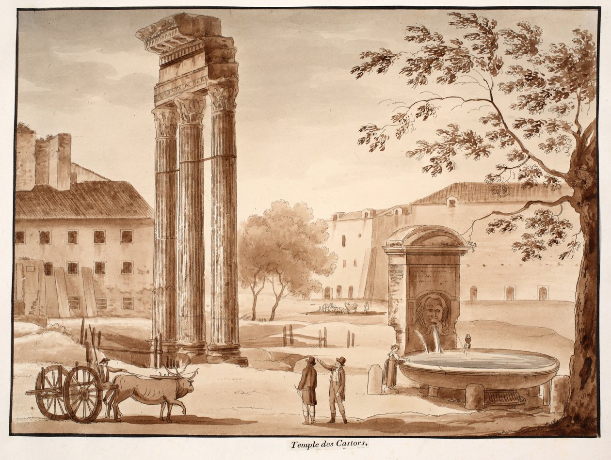 Der Tempel der Castor, 1833 von Agostino Tofanelli