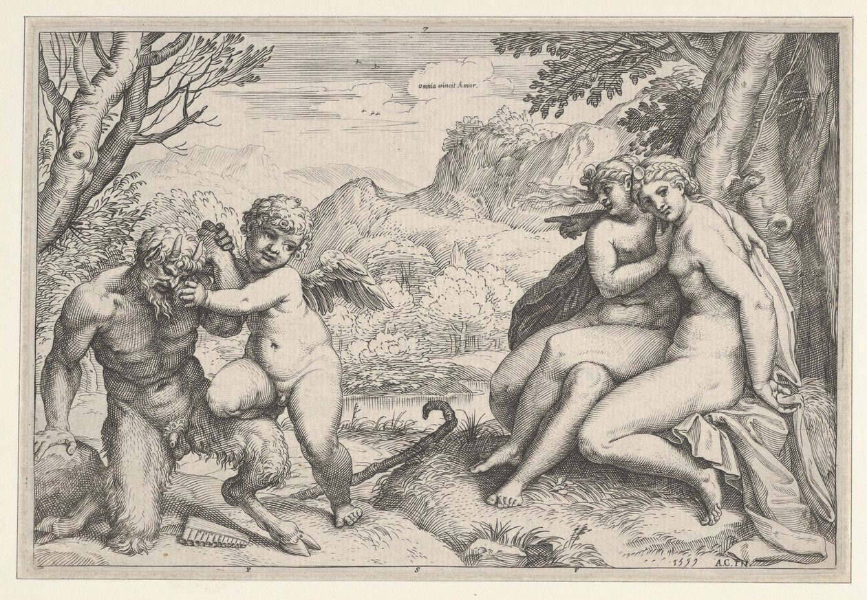 Omnia Vincit Amor von Agostino Carracci