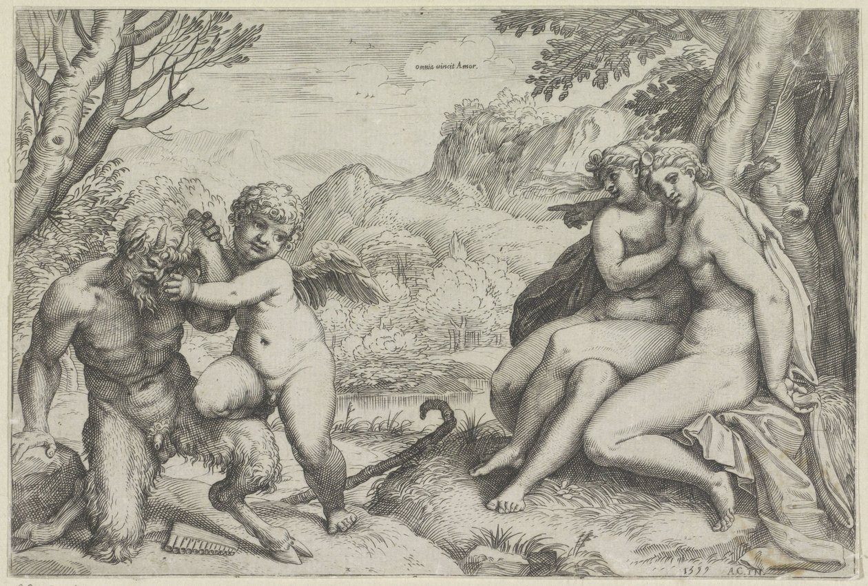 Omnia vincit Amor von Agostino Carracci