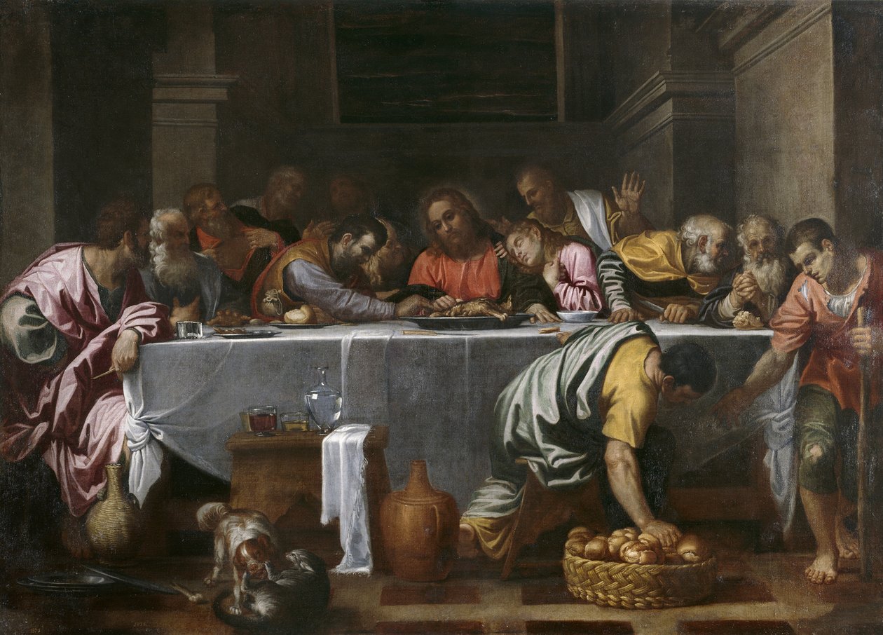 Das letzte Abendmahl von Agostino Carracci