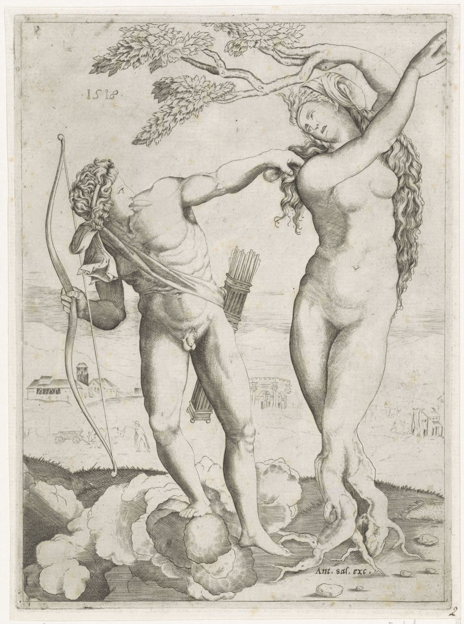 Apollo und Daphne von Agostino Veneziano