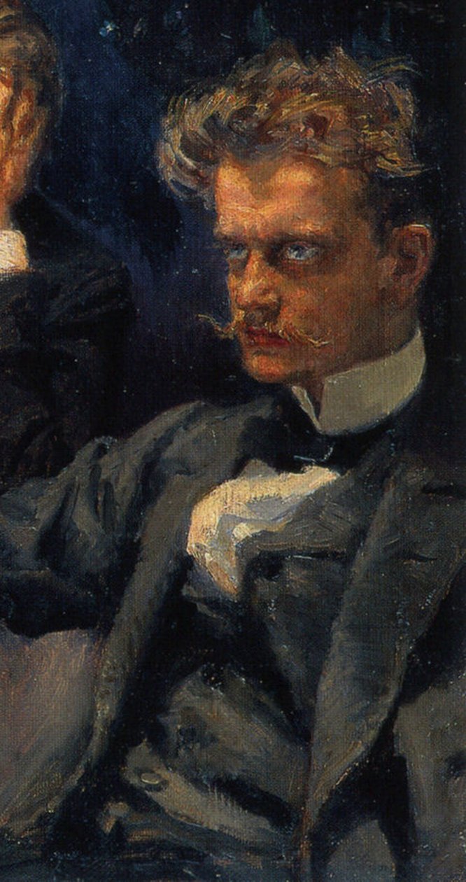 Das Symposium, Detail: Jean Sibelius, 1894 von Akseli Gallen Kallela