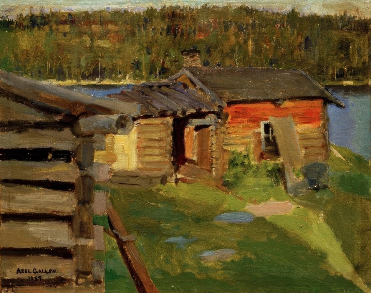 Der Ekola-Hof im Abendlicht von Akseli Valdemar Gallen Kallela
