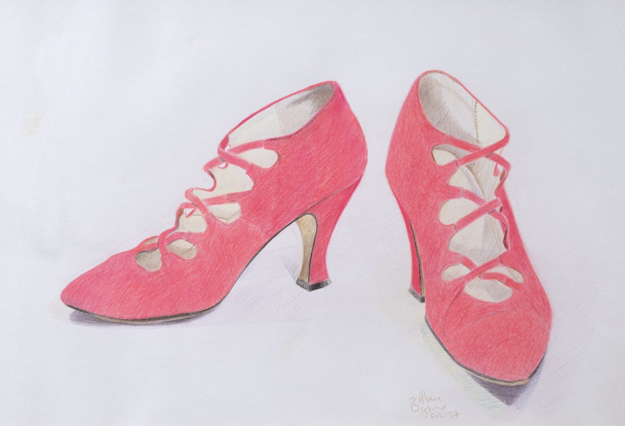Rosa Schuhe, 1997 von Alan Byrne