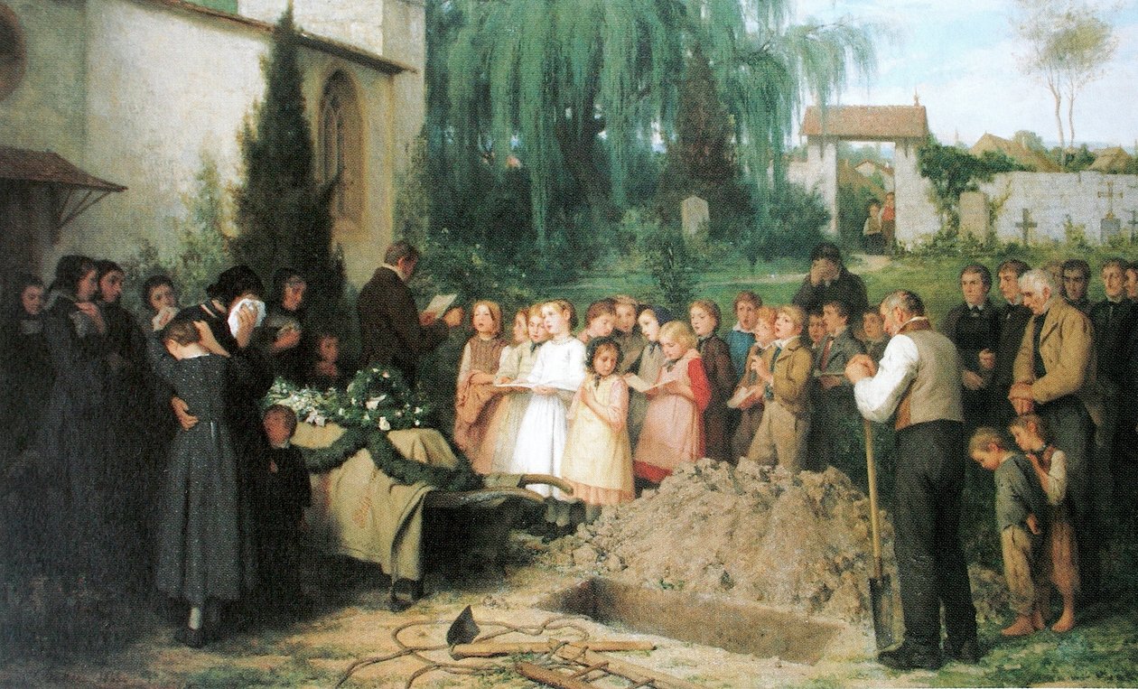 Kinderbegräbnis von Albert Anker