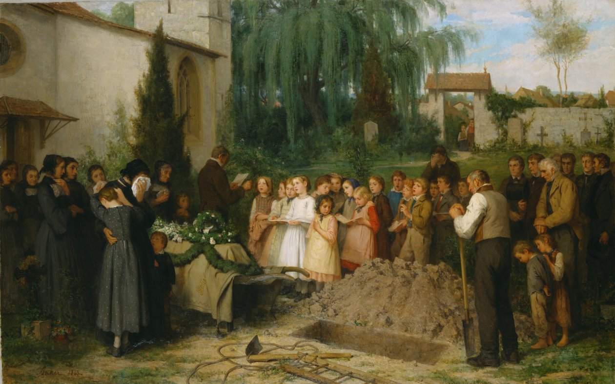 Kinderbegräbnis von Albert Anker