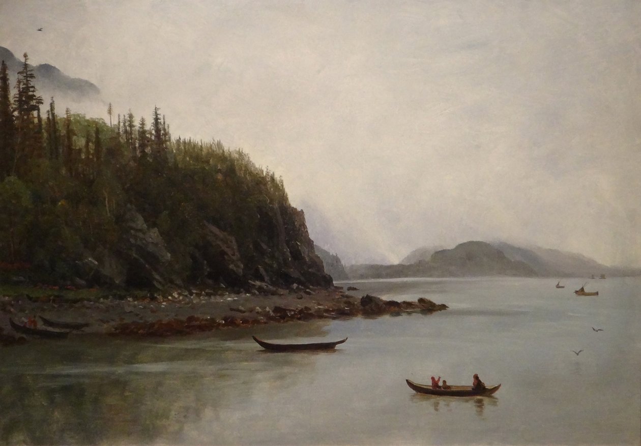 Indianer beim Fischen von Albert Bierstadt