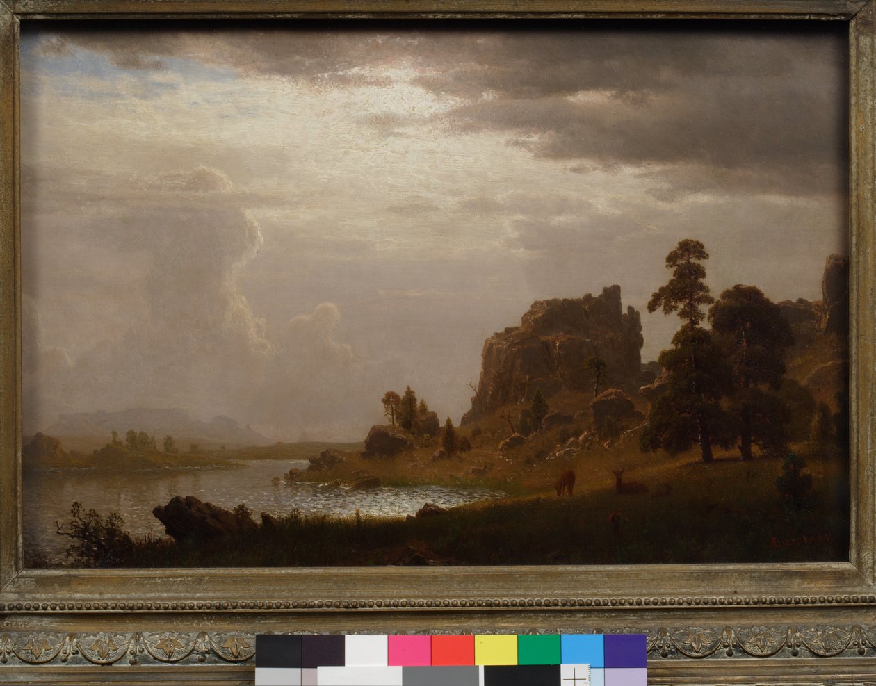 Am Sweetwater in der Nähe des Devils Gate, Nebraska, 1860 von Albert Bierstadt