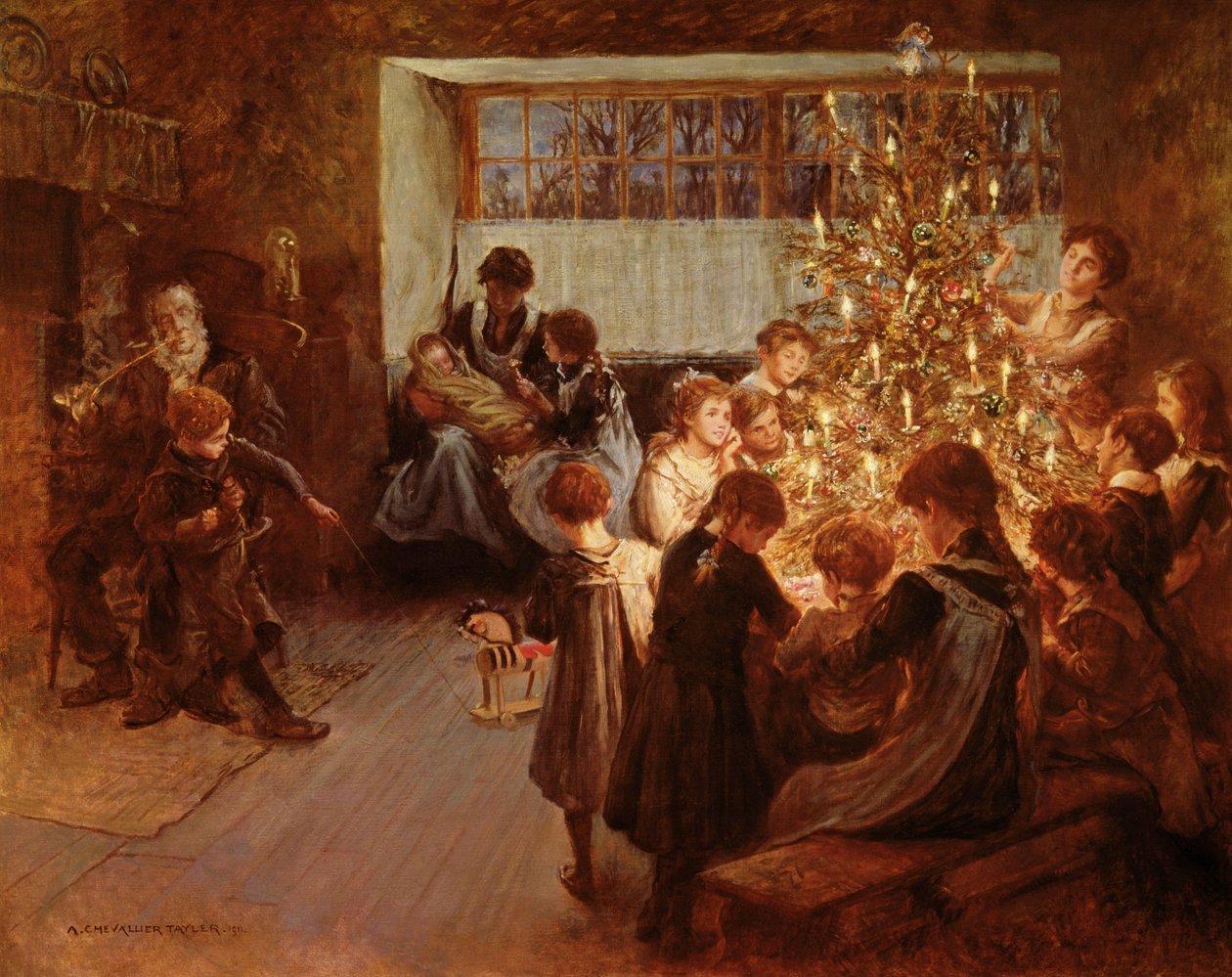 Der Weihnachtsbaum, 1911 von Albert Chevallier Tayler