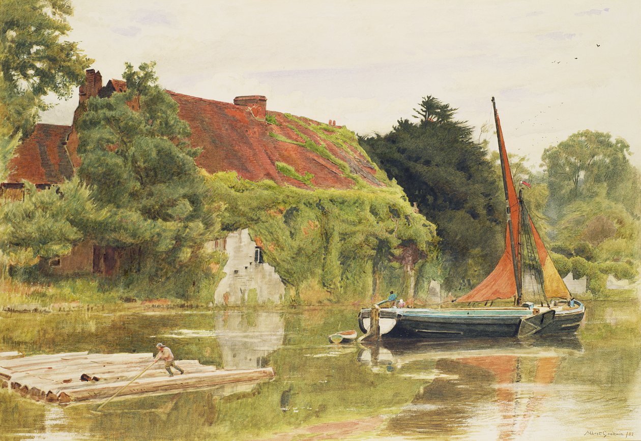 Die Franziskaner, Aylesford, Maidstone von Albert Goodwin