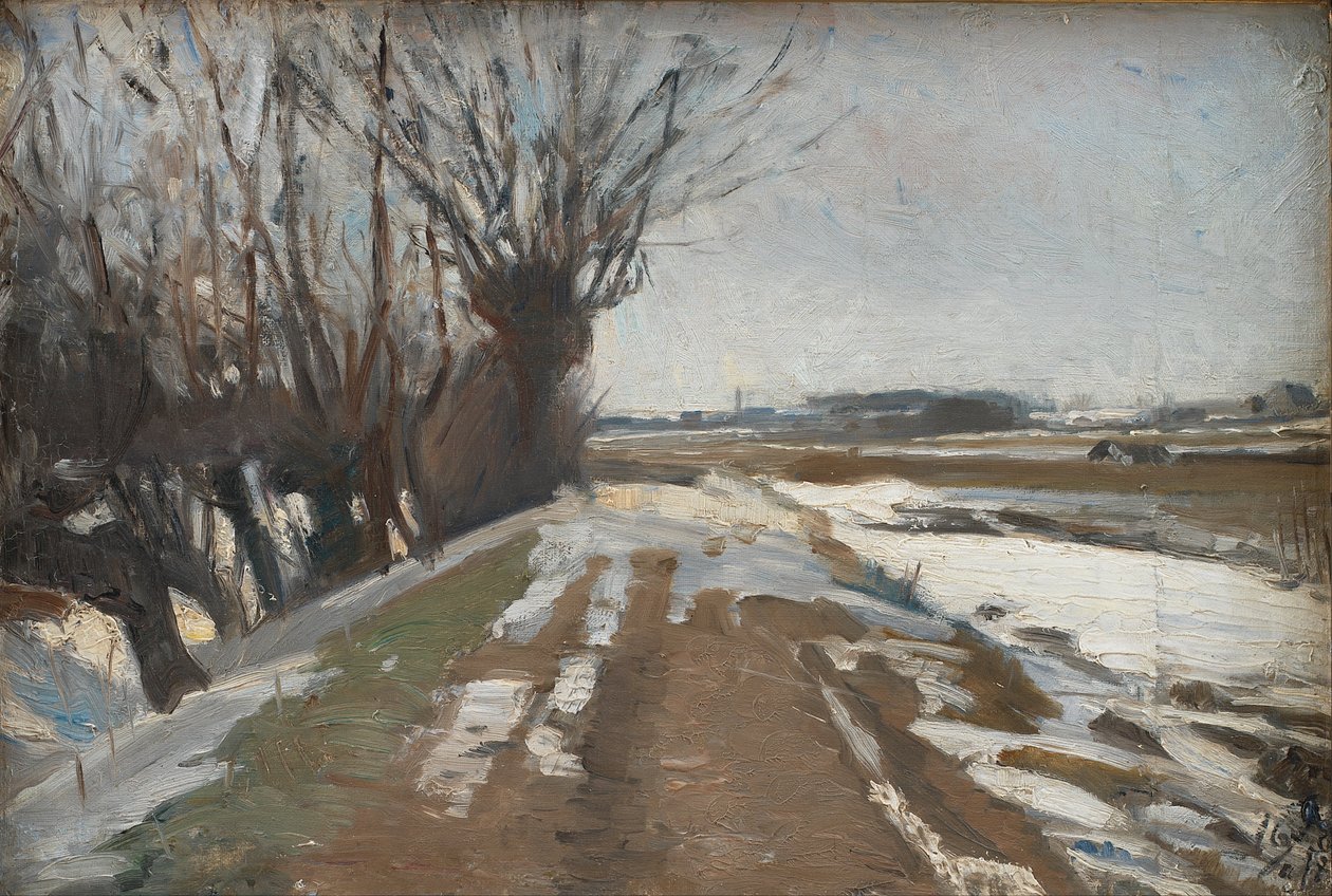 Winterlandschaft. Utterslev bei Kopenhagen von Albert Gottschalk