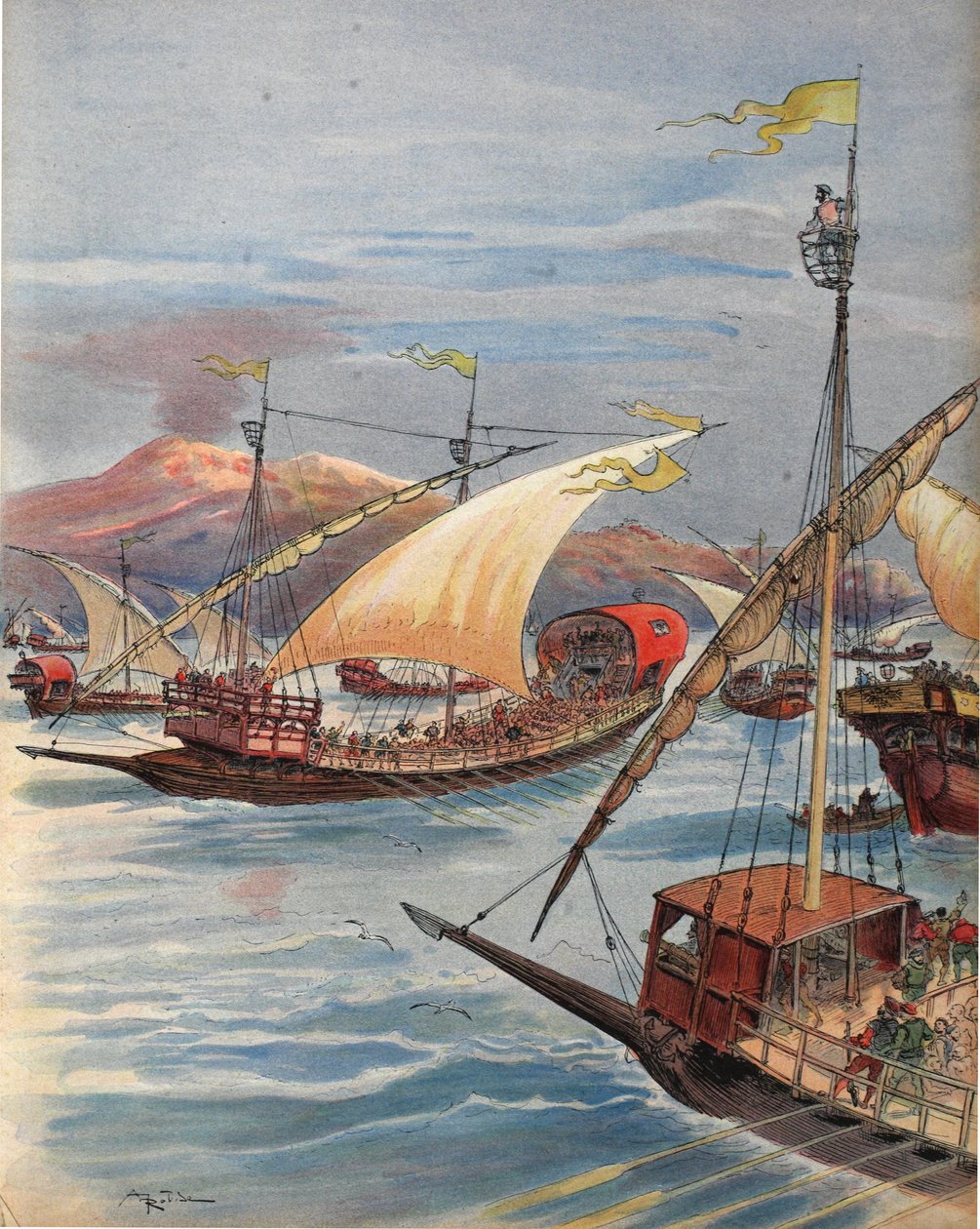 Die Flotte von Doria, Neapel, Illustration aus 