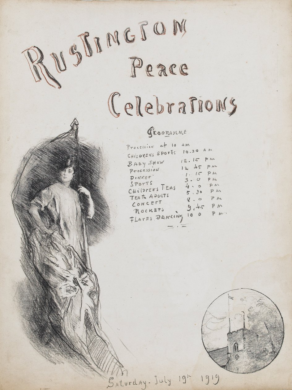 Friedensfeiern, Rustington, 1919 von Albert de Belleroche