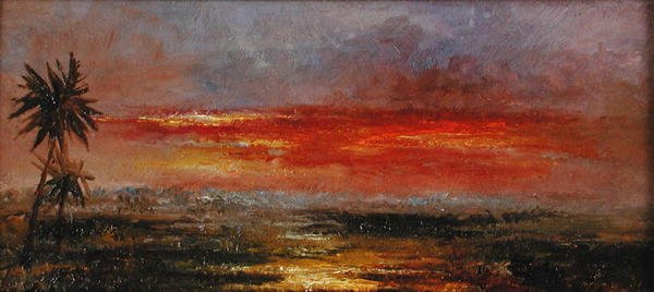 Ein tropischer Sonnenuntergang von Albert (after) Goodwin