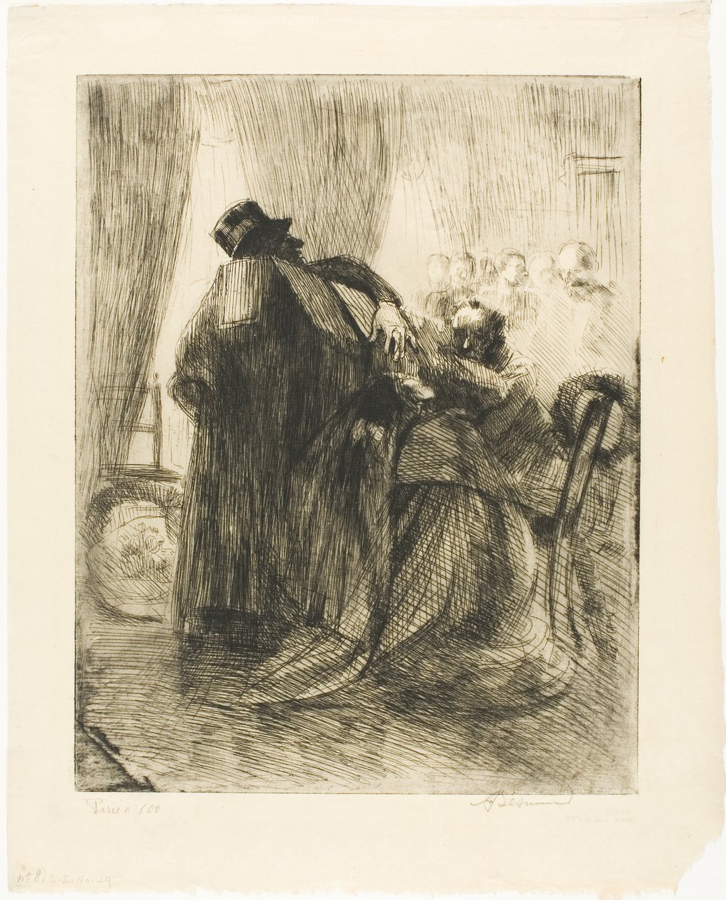 Trauer, Platte fünf aus Frau von Albert Besnard