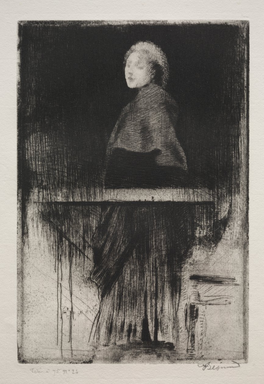 Frau mit Umhang von Albert Besnard
