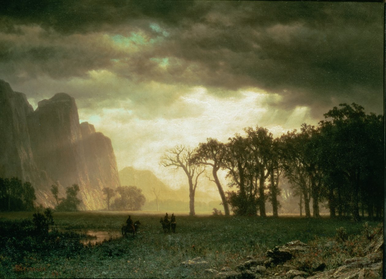 Vorüberziehender Sturm in Yosemite von Albert Bierstadt