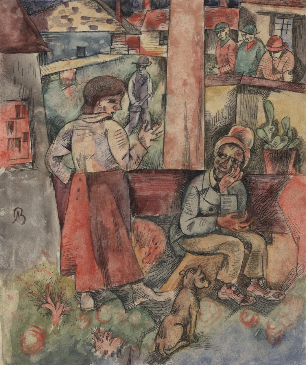 Am Rande des Dorfes von Albert Bloch