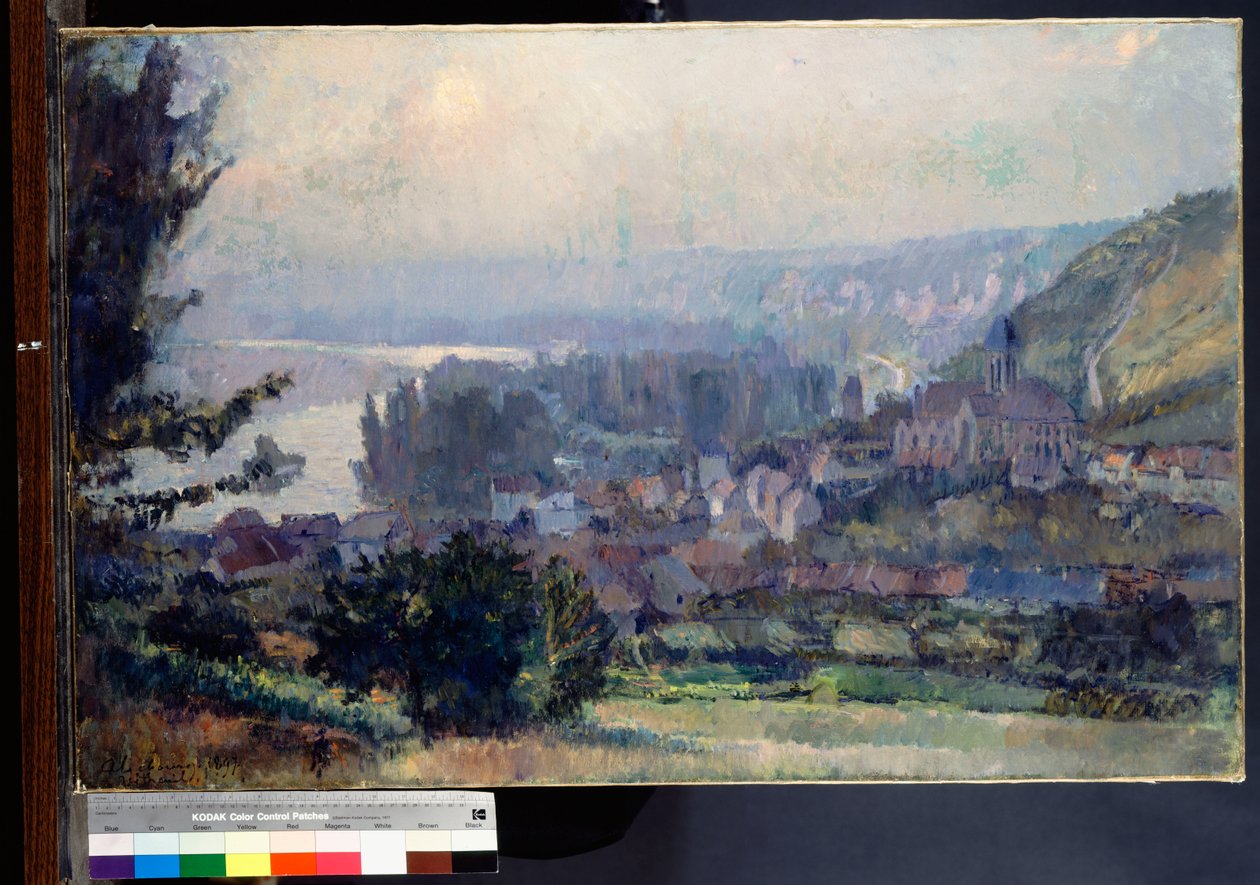 Ansicht von Vetheuil, Sonnenuntergang, 1897 von Albert Charles Lebourg