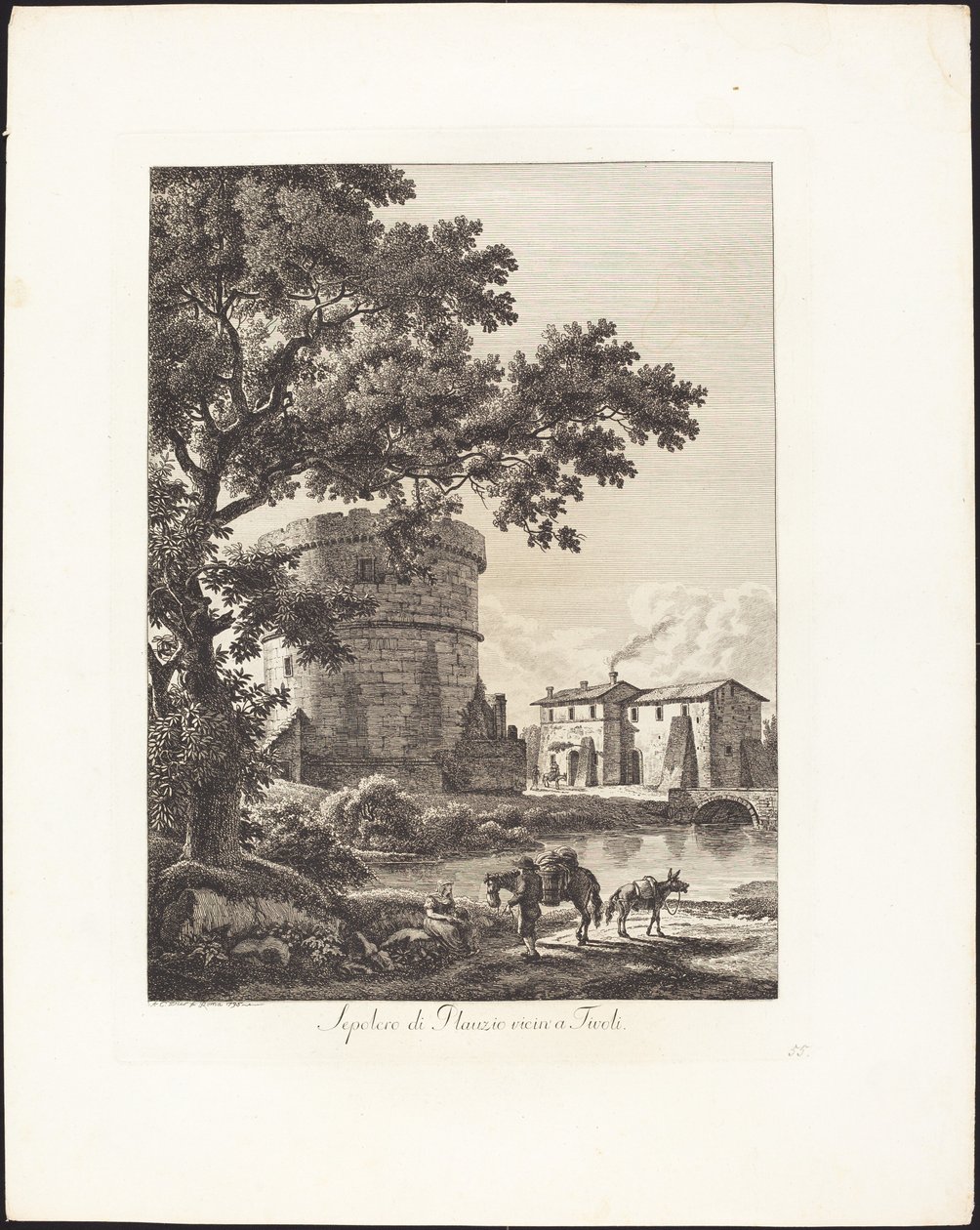 Grab des Plauzius nahe Tivoli von Albert Christoph Dies